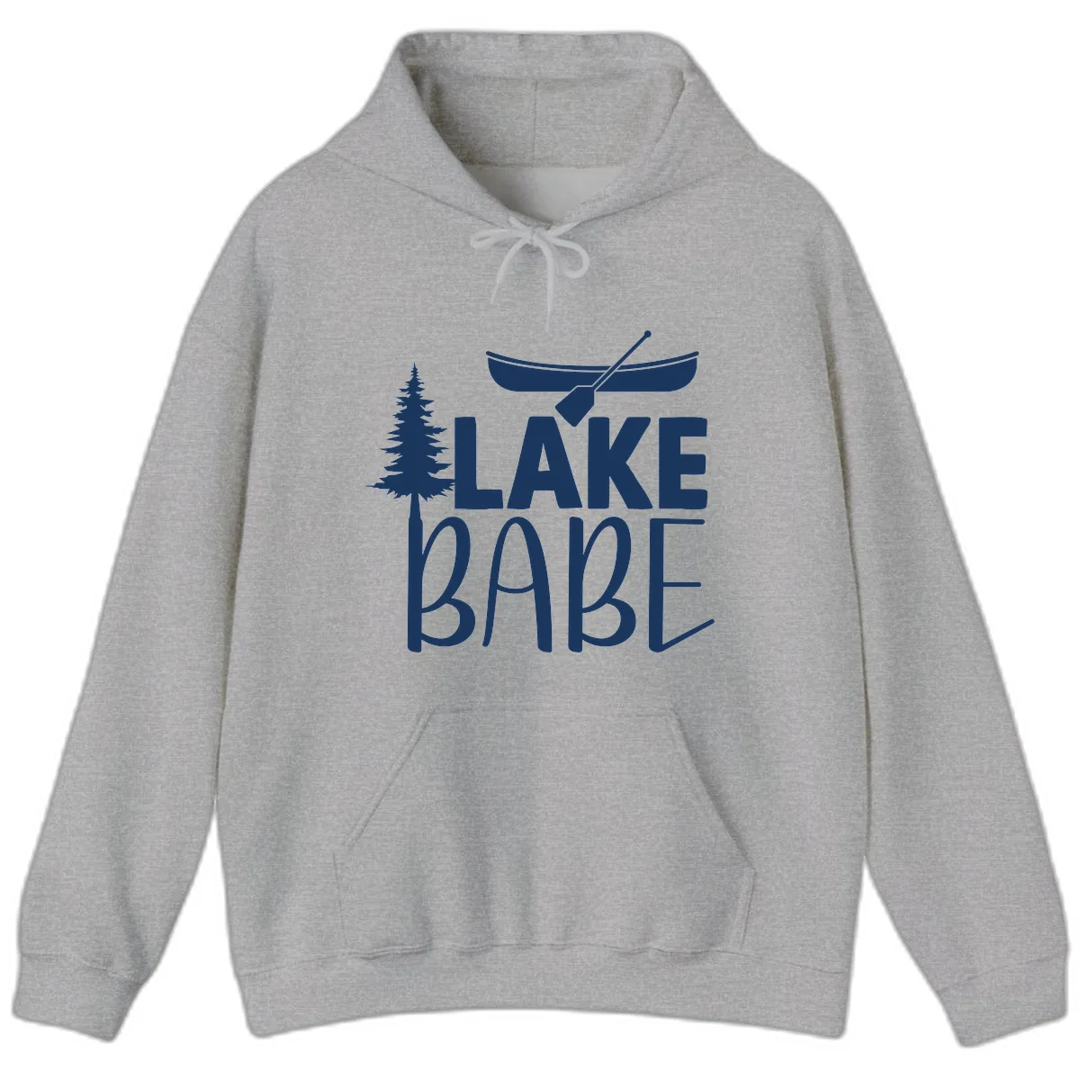Lake Babe Lake Life Apparel Hoodie in Sport Grey