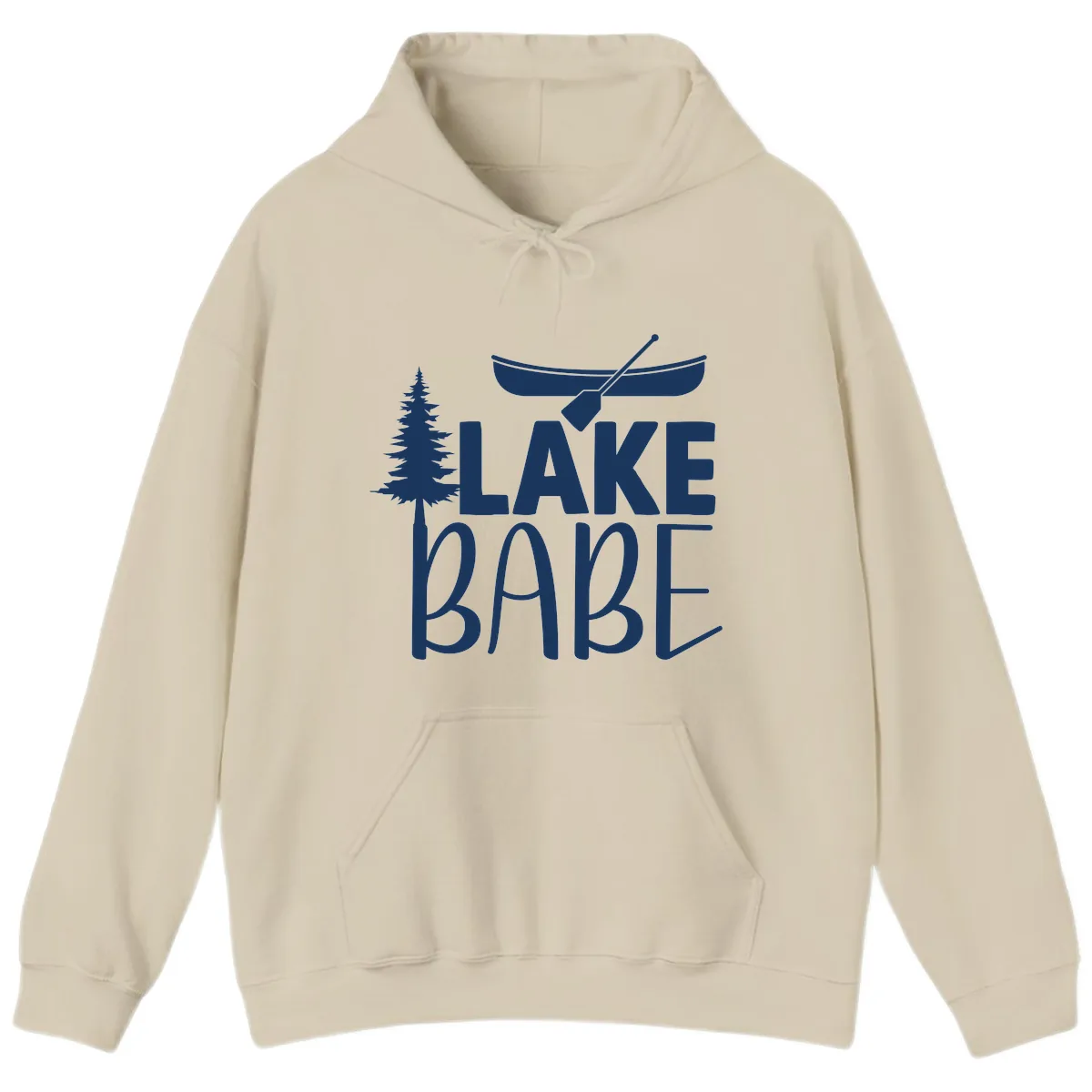 Lake Babe Lake Life Apparel Hoodie in Sand