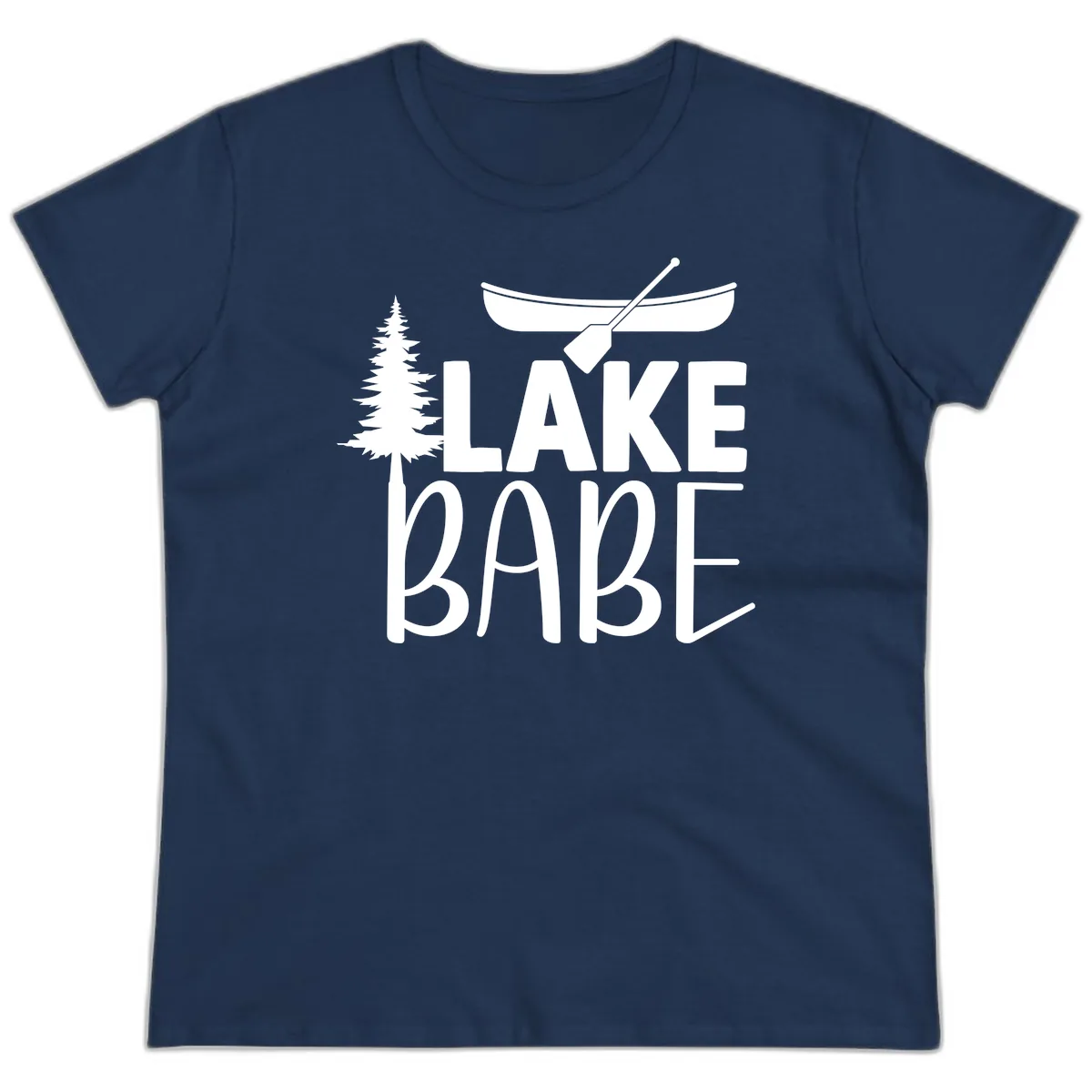 Lake Babe Lake Life Apparel Ladies Tee in Navy