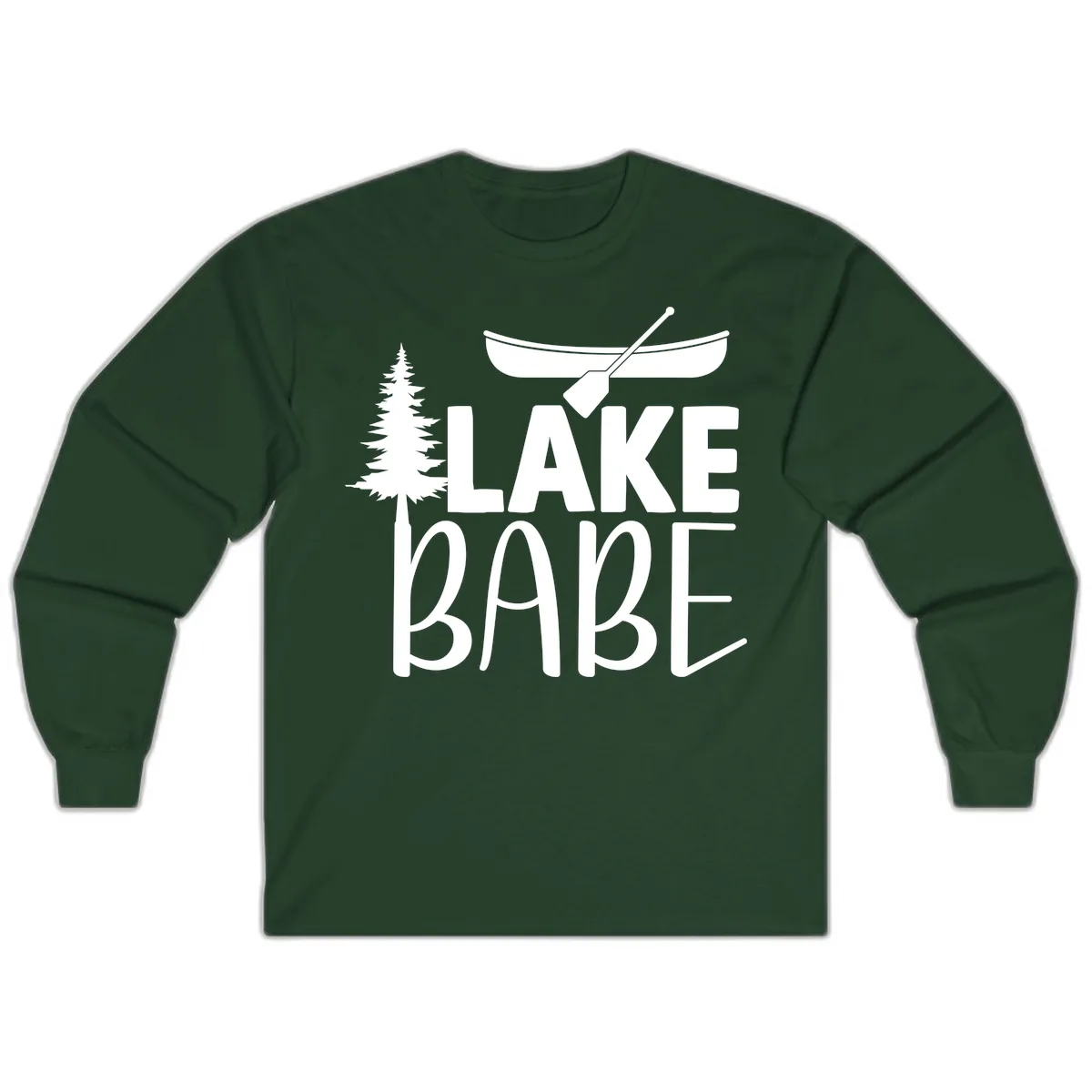 Lake Babe Lake Life Apparel Long Sleeve in Forest Green