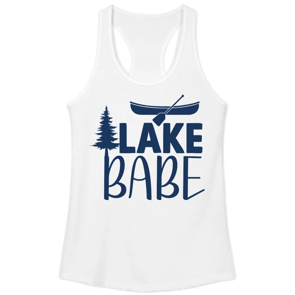 Lake Babe Lake Life Apparel Ladies Tank in White