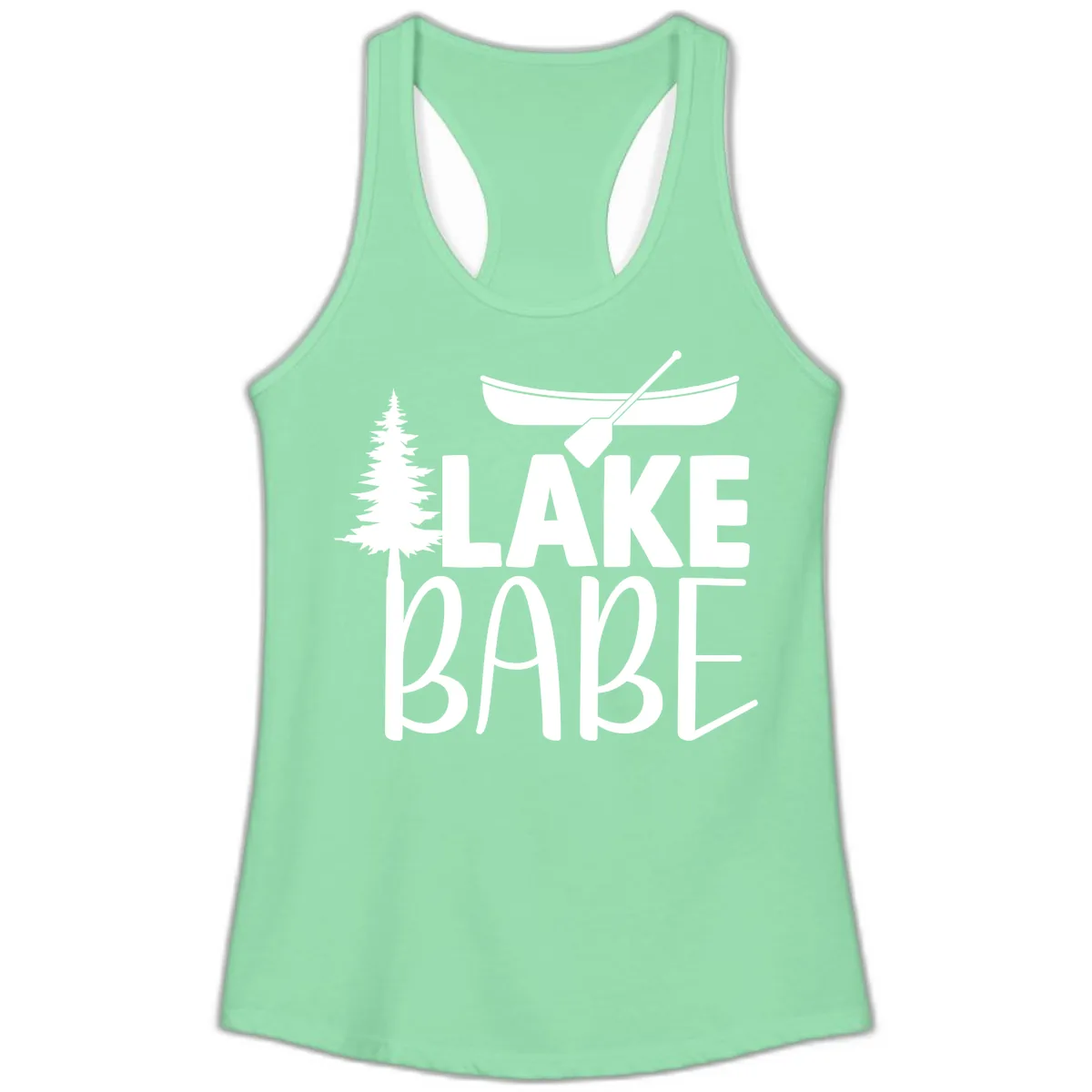 Lake Babe Lake Life Apparel Ladies Tank in Solid Mint