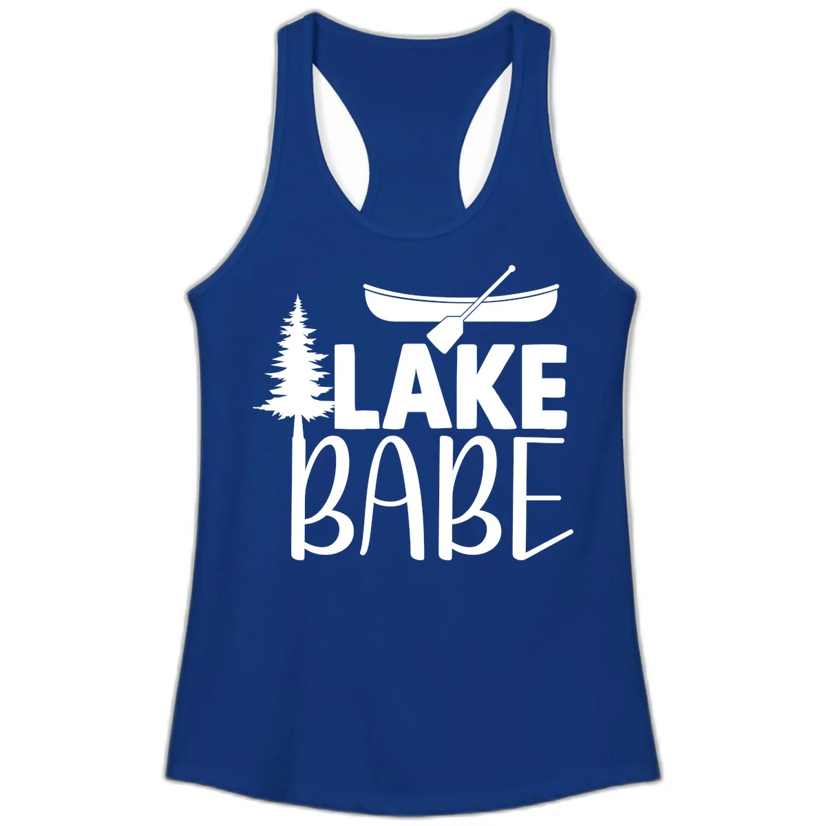 Lake Babe Lake Life Apparel Ladies Tank in Solid Royal