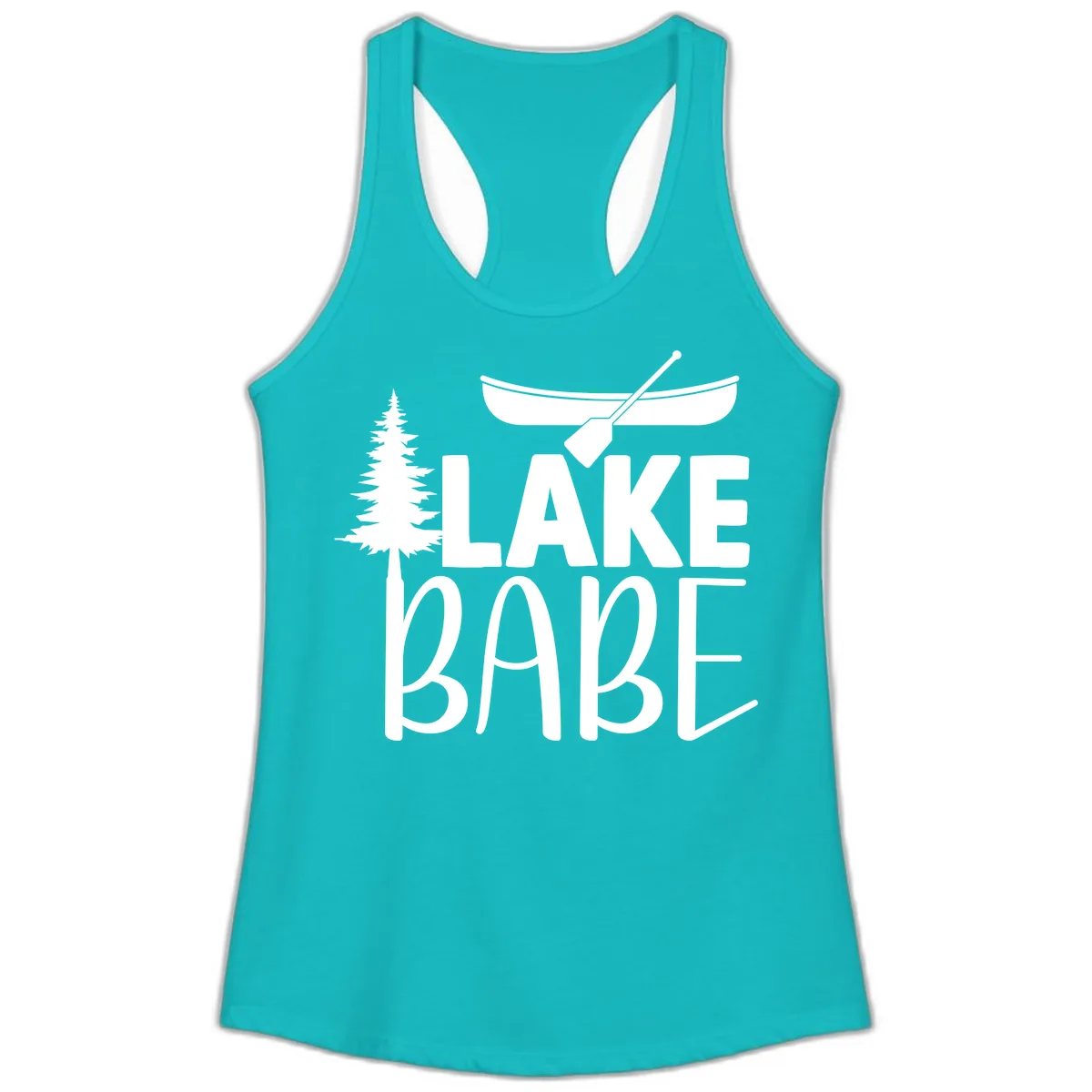Lake Babe Lake Life Apparel Ladies Tank in Tahiti Blue