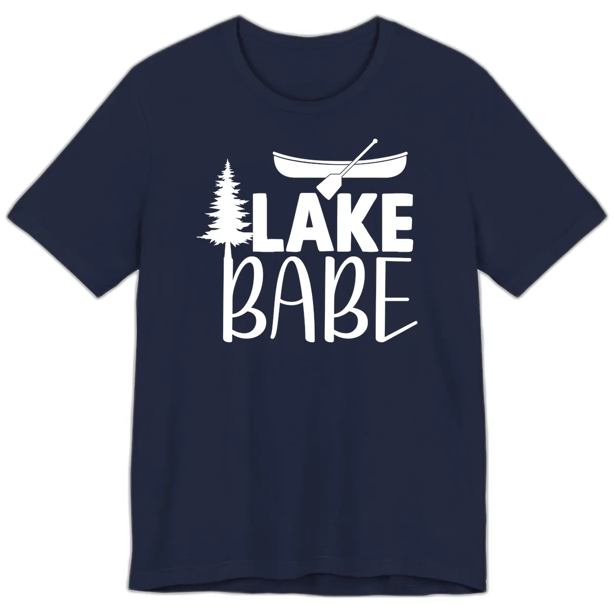 Lake Babe Lake Life Apparel Premium T-Shirt in Navy