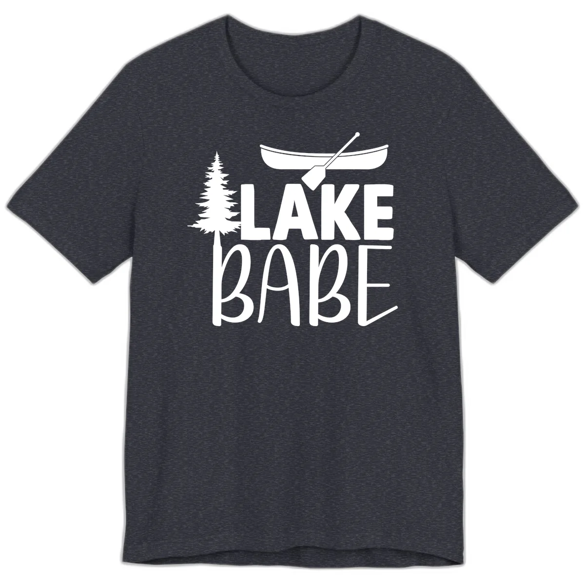 Lake Babe Lake Life Apparel Premium T-Shirt in Heather Navy