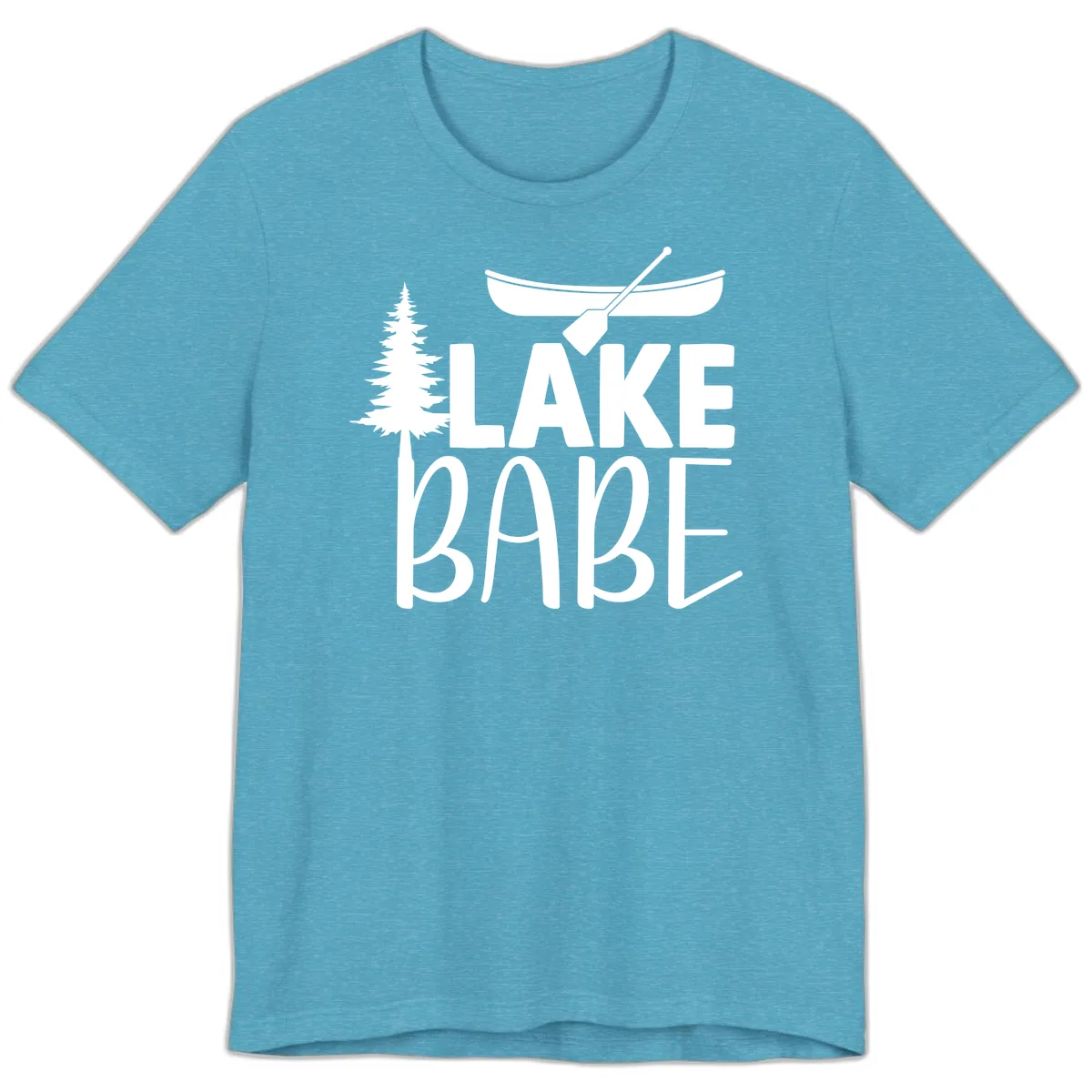 Lake Babe Lake Life Apparel Premium T-Shirt in Heather Aqua