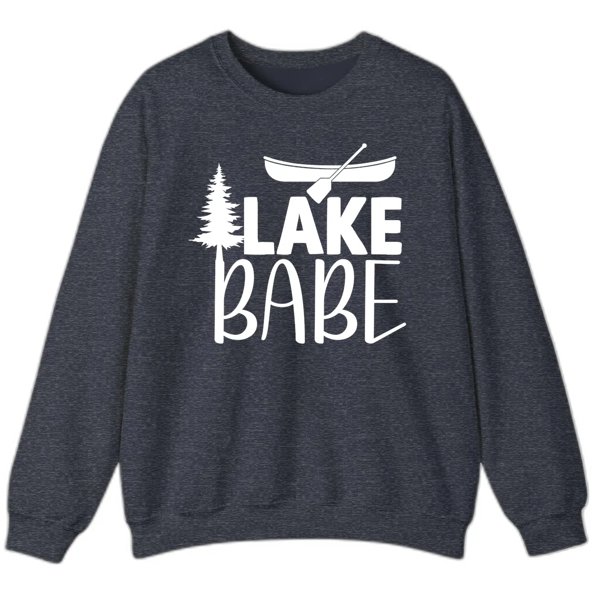 Lake Babe Lake Life Apparel Sweatshirt in Heather Sport Dark Navy