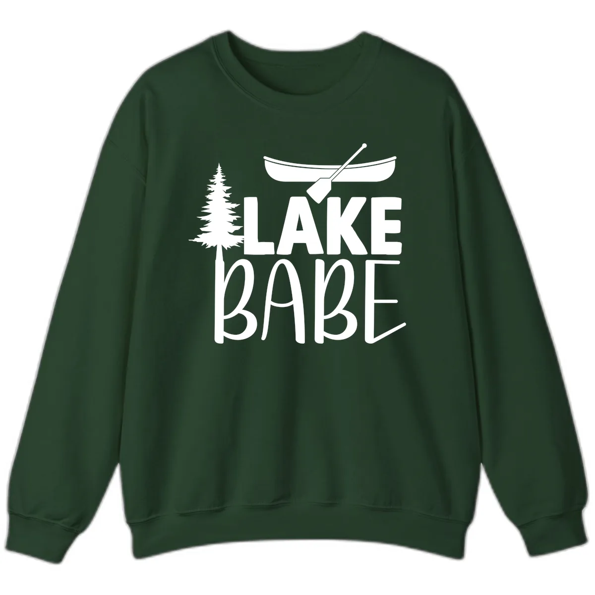 Lake Babe Lake Life Apparel Sweatshirt in Forest Green