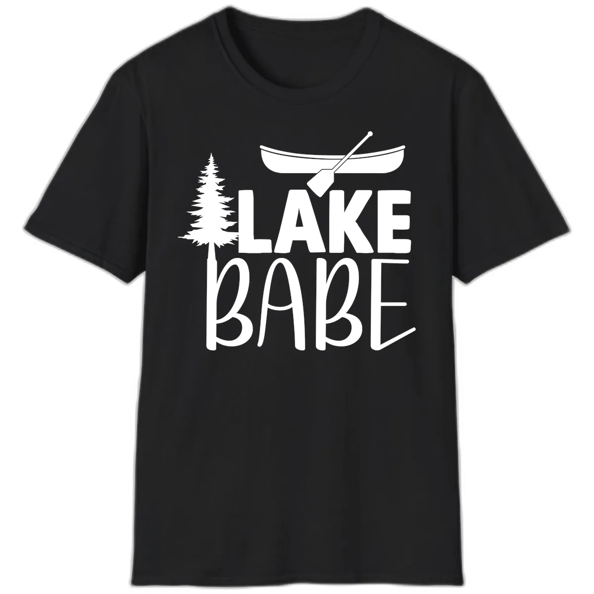 Lake Babe Lake Life Apparel T-Shirt in Black