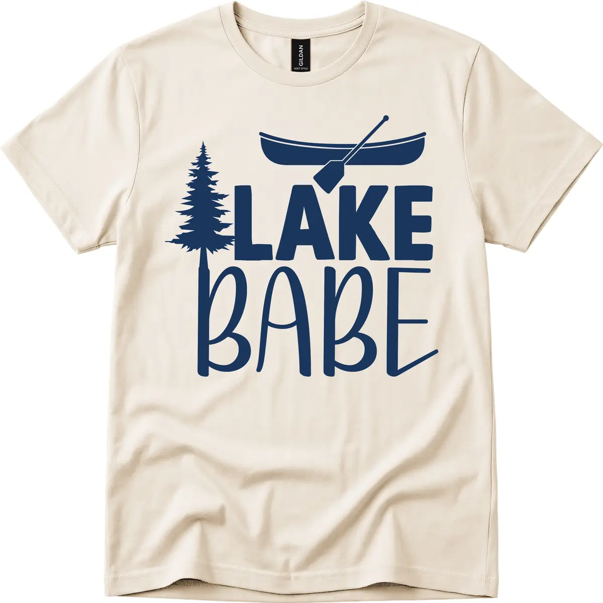 Lake Babe Lake Life Apparel T-Shirt in Natural