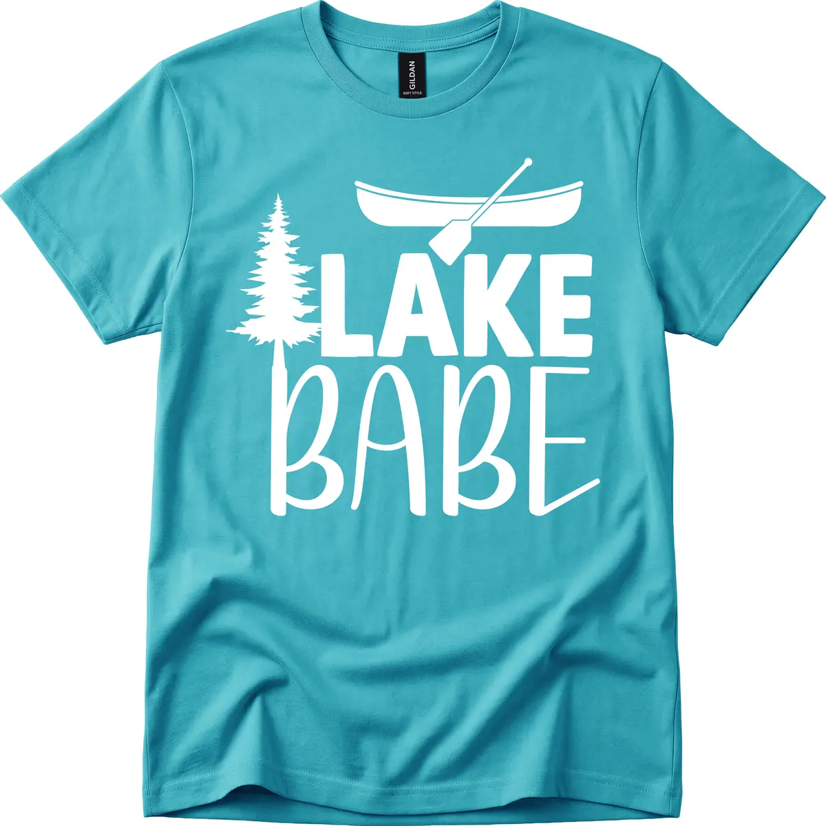 Lake Babe Lake Life Apparel T-Shirt in Tropical Blue