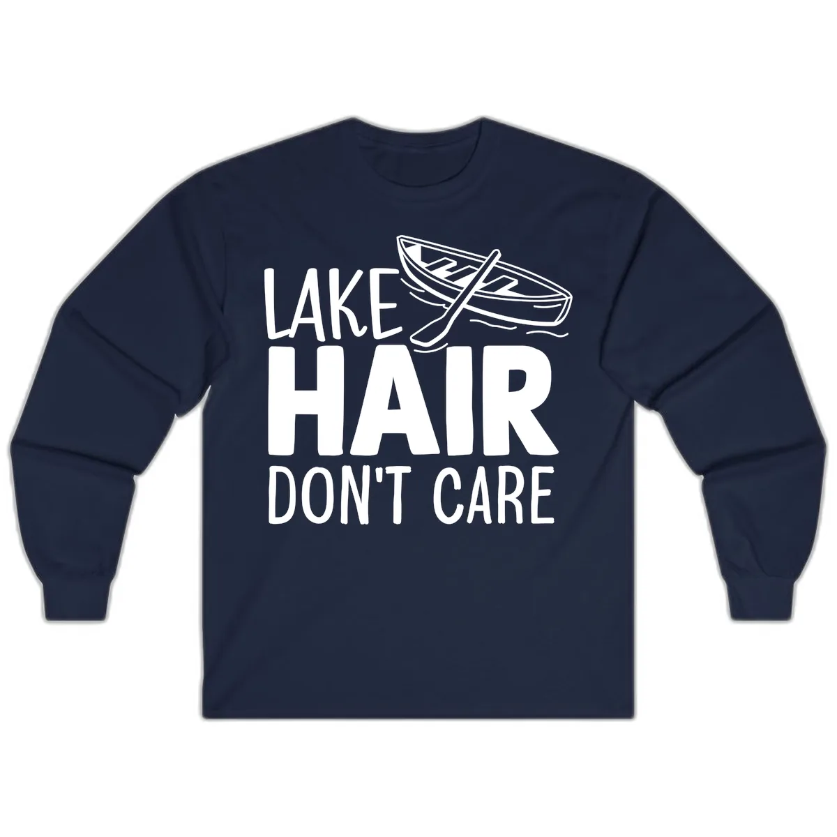 Lake Hair Don't Care Boat Design Long Sleeve in Navy