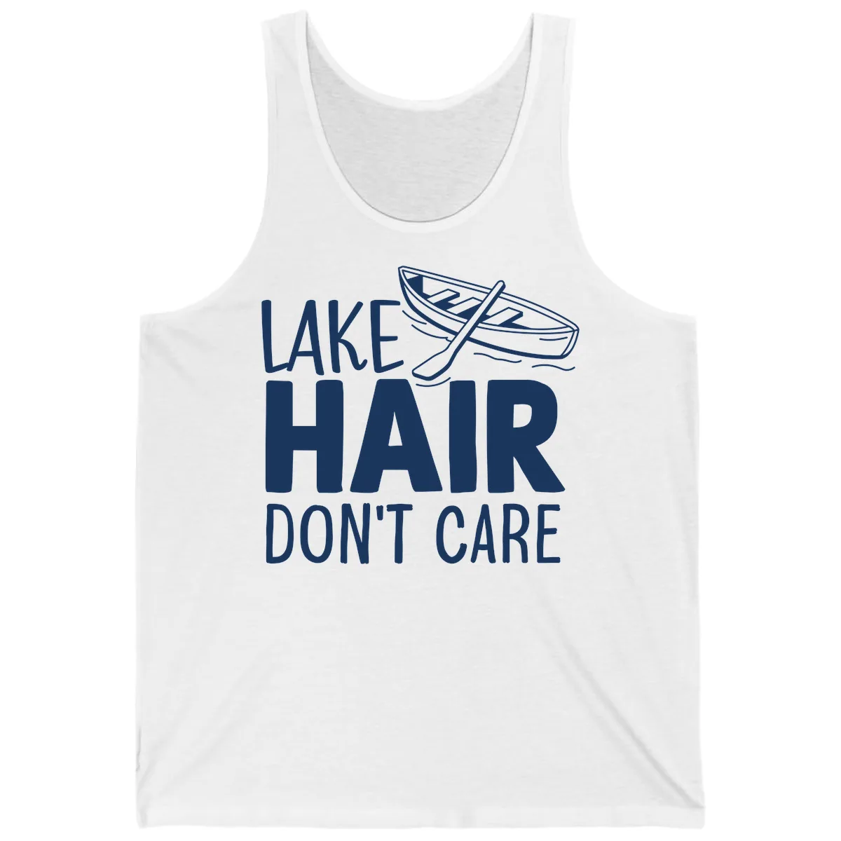 Lake Hair Don't Care Boat Design Tank in White