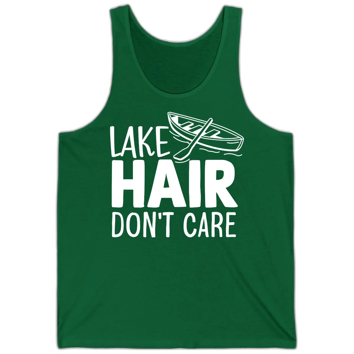 Lake Hair Don't Care Boat Design Tank in Kelly
