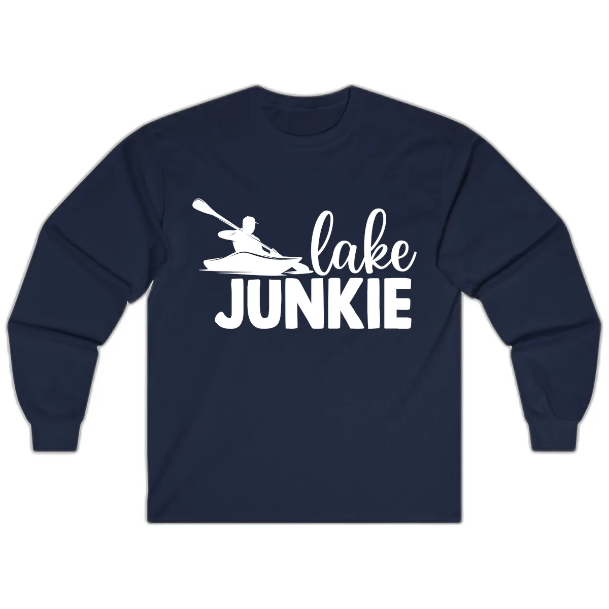 Lake Junkie Kayak Design Long Sleeve in Navy