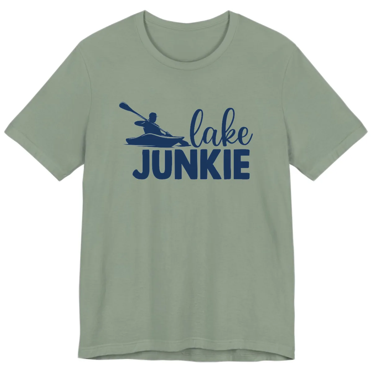 Lake Junkie Kayak Design Premium T-Shirt in Sage
