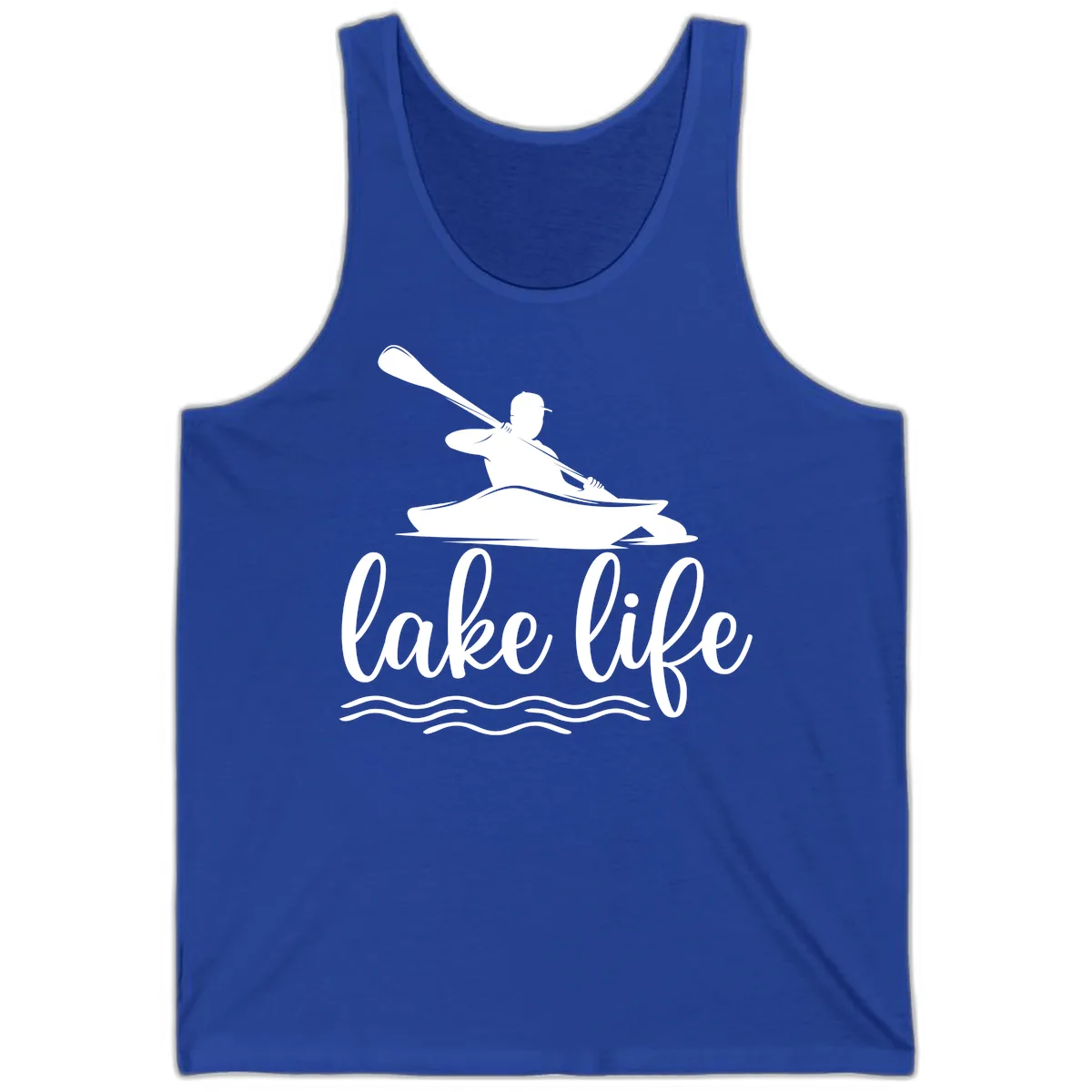 Kayaker Paddling on Lake Life Tank in True Royal
