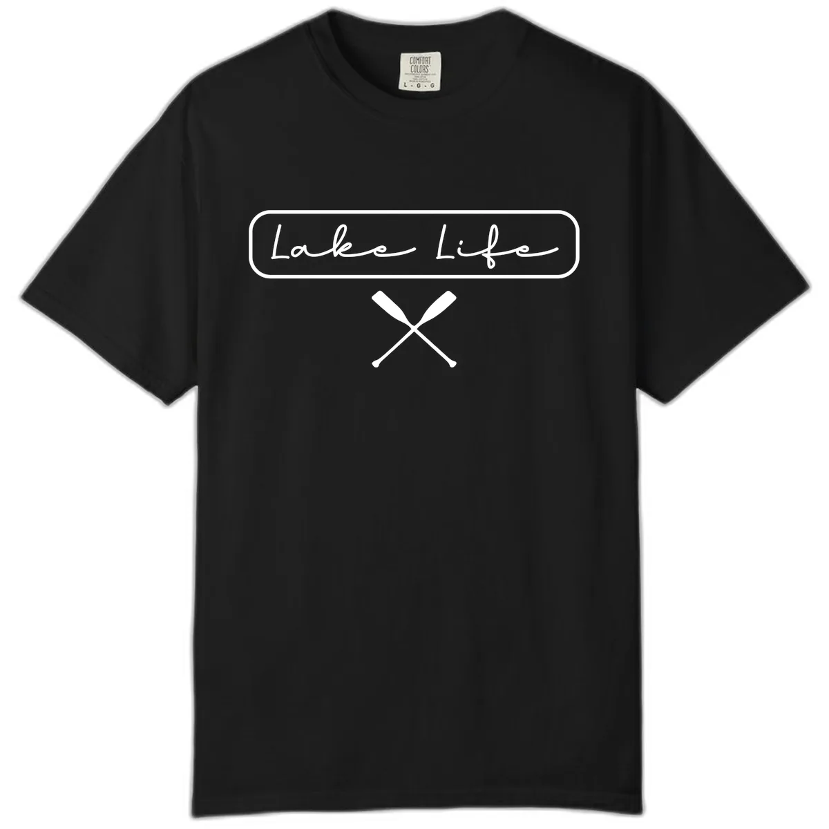 Lake Life Oar Design Comfort Color in Black