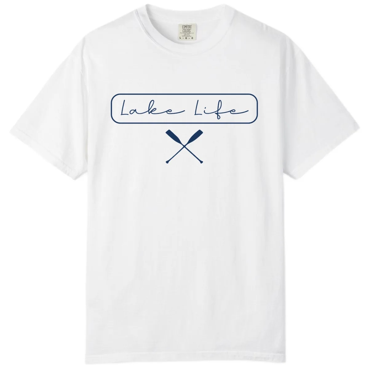 Lake Life Oar Design Comfort Color in White