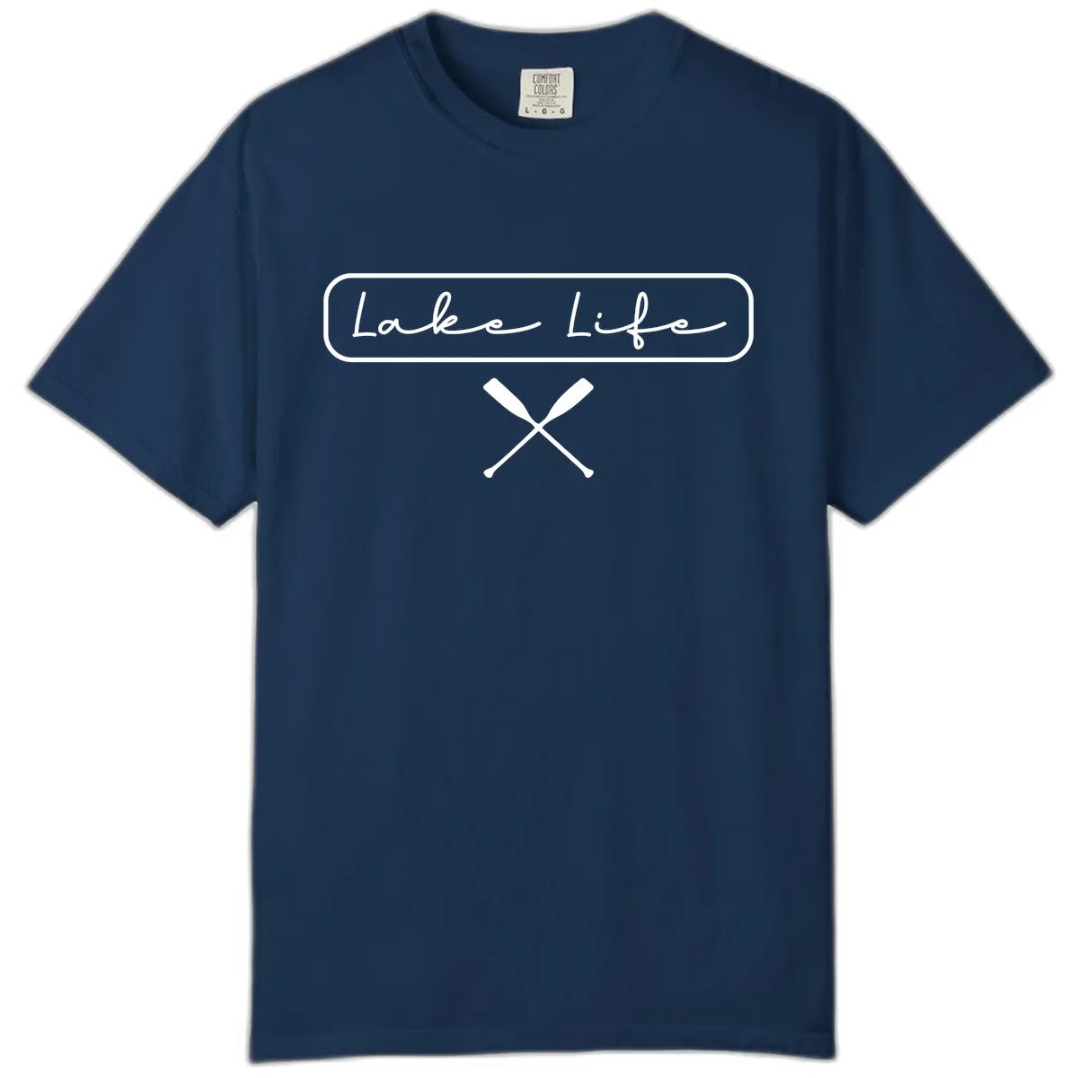 Lake Life Oar Design Comfort Color in Navy