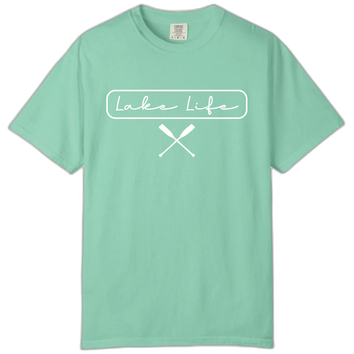 Lake Life Oar Design Comfort Color in Island Reef
