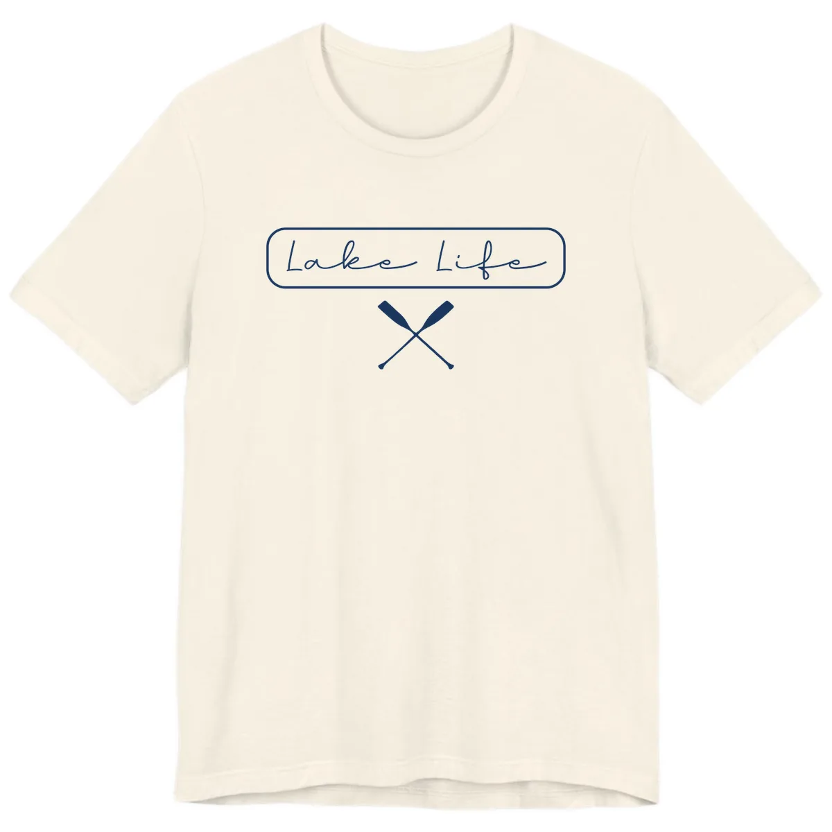 Lake Life Oar Design Premium T-Shirt in Natural