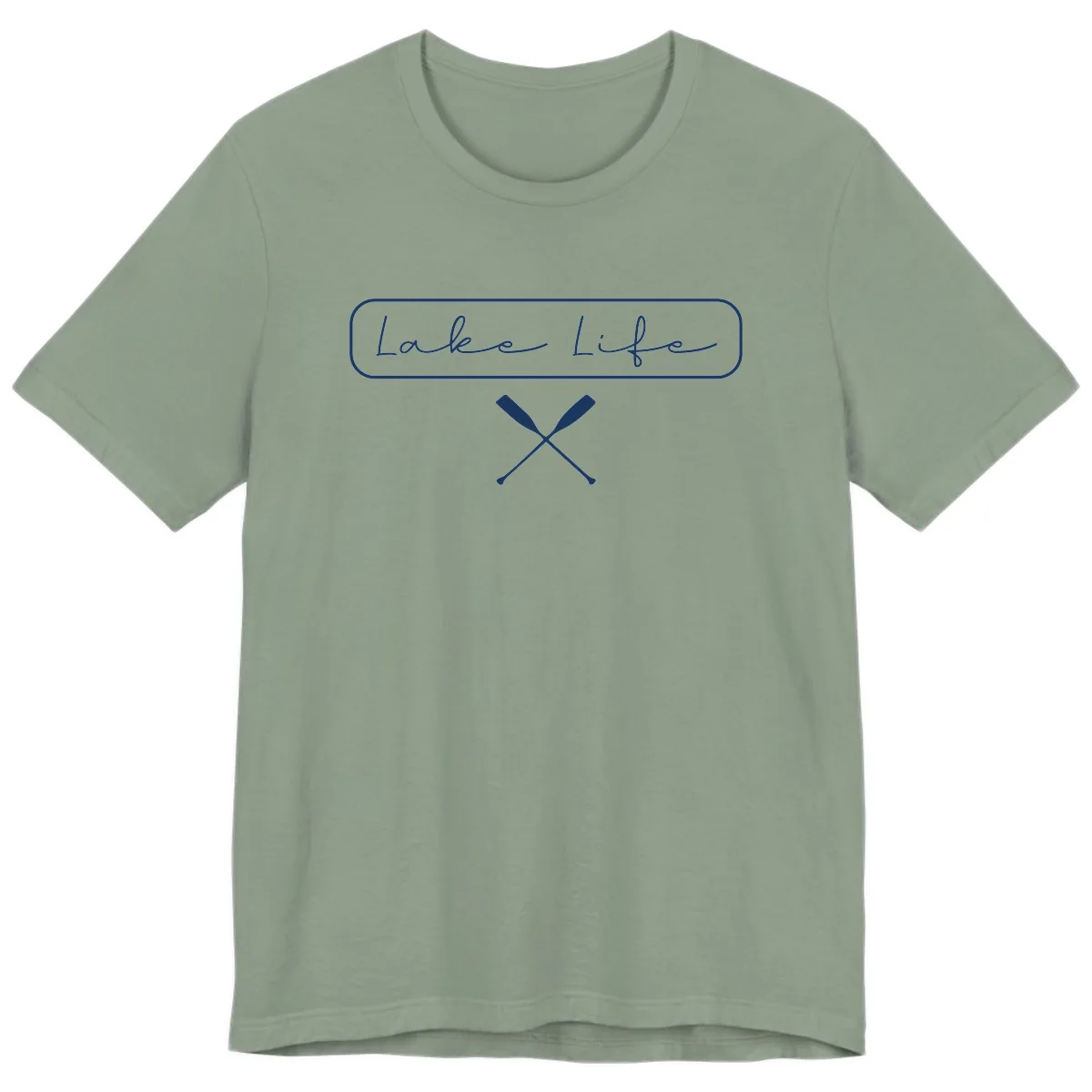 Lake Life Oar Design Premium T-Shirt in Sage