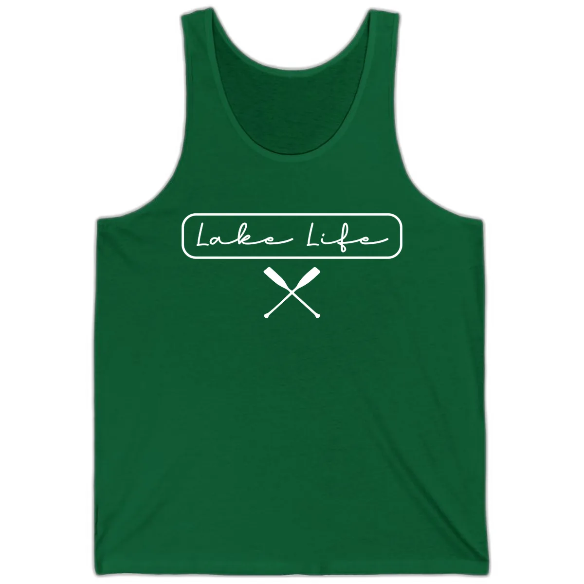 Lake Life Oar Design Tank in Kelly