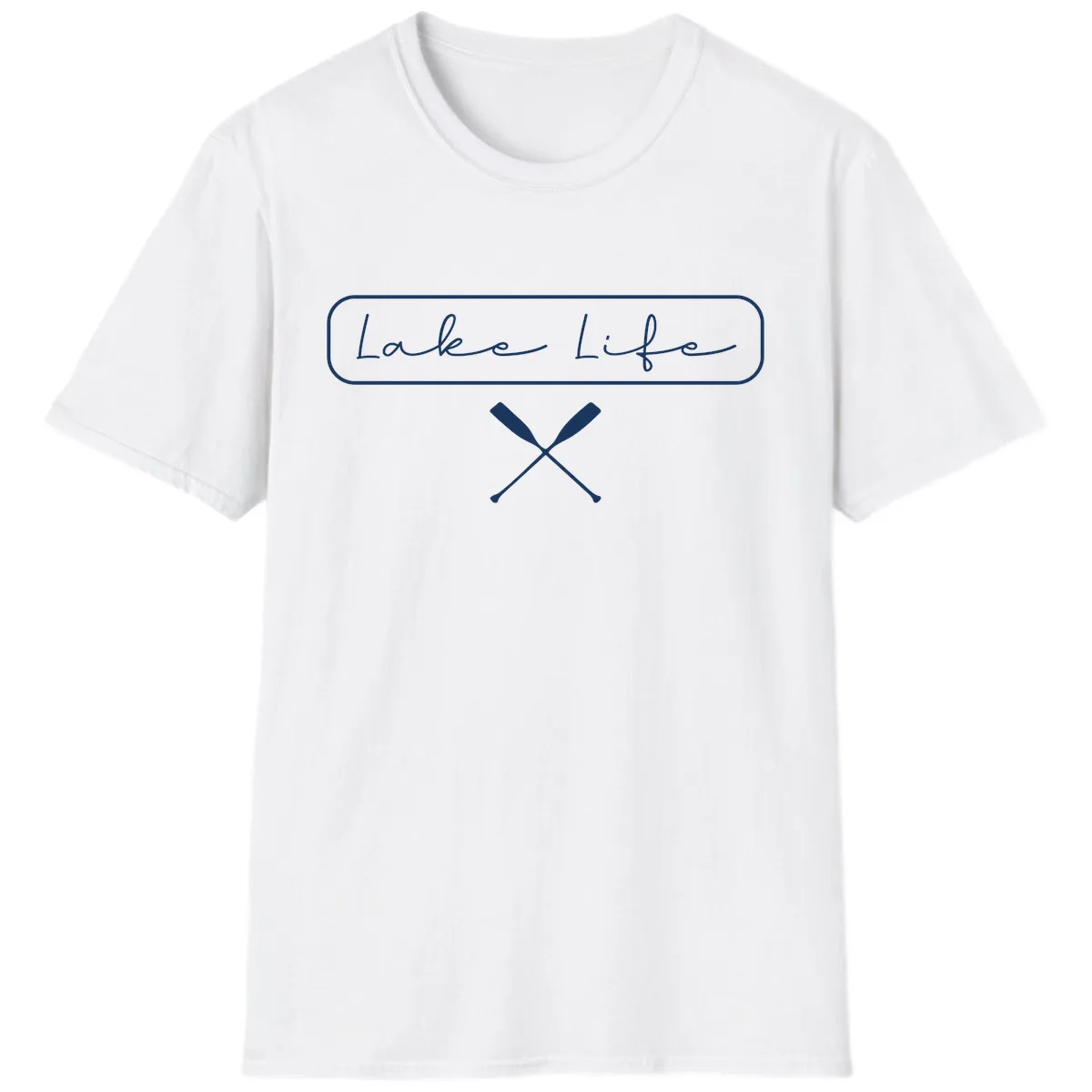 Lake Life Oar Design T-Shirt in White