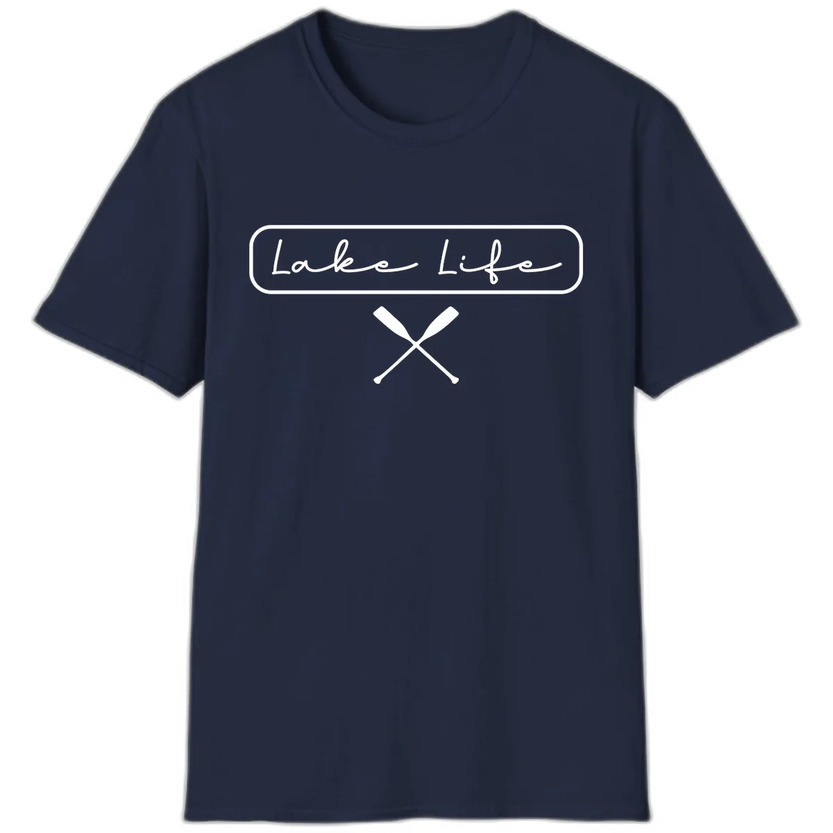 Lake Life Oar Design T-Shirt in Navy