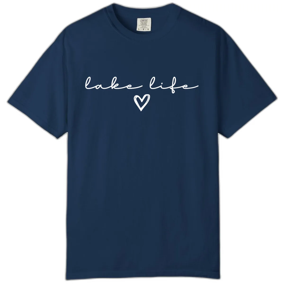 Lake Life Heart Design Comfort Color in Navy