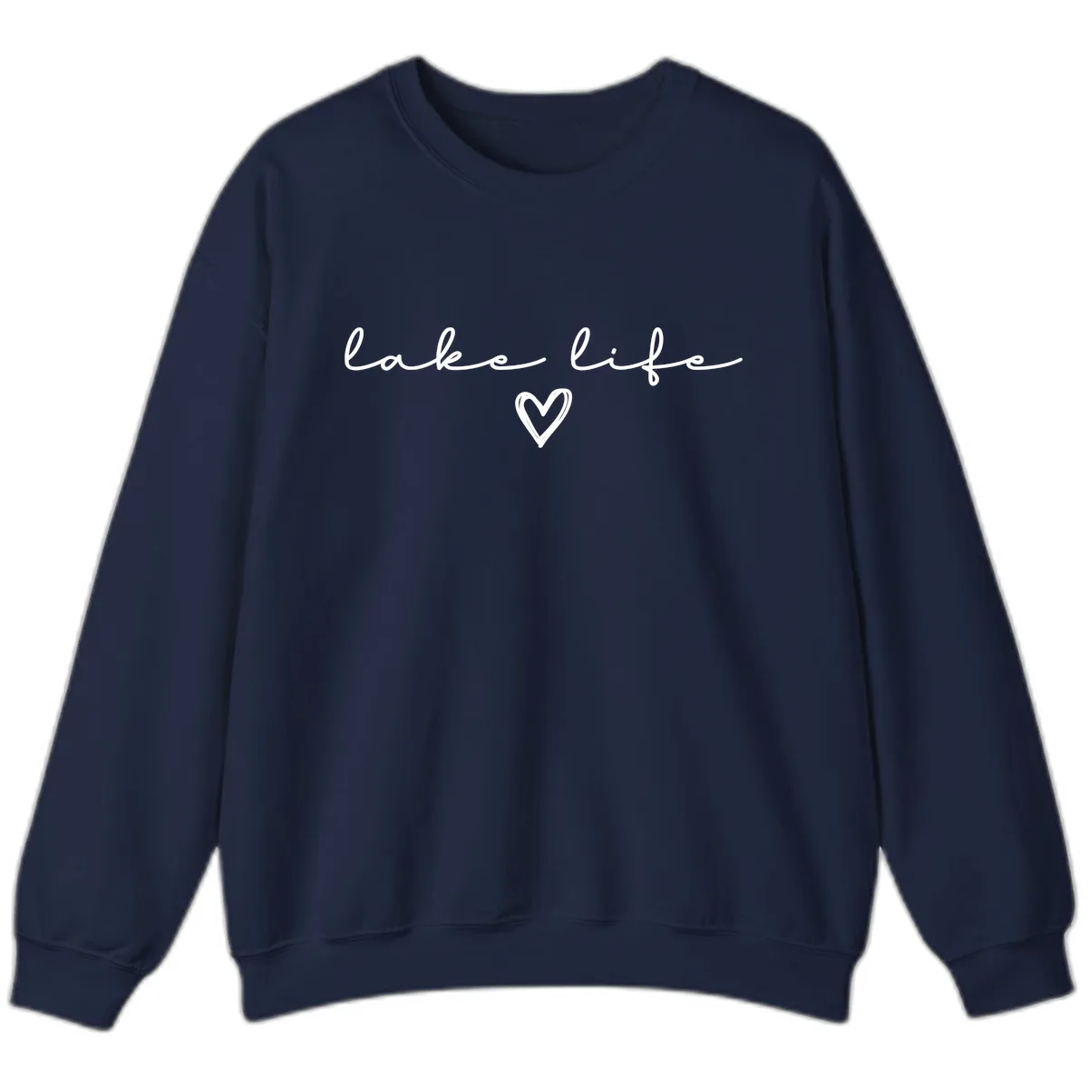 Lake Life Heart Design Sweatshirt in Navy