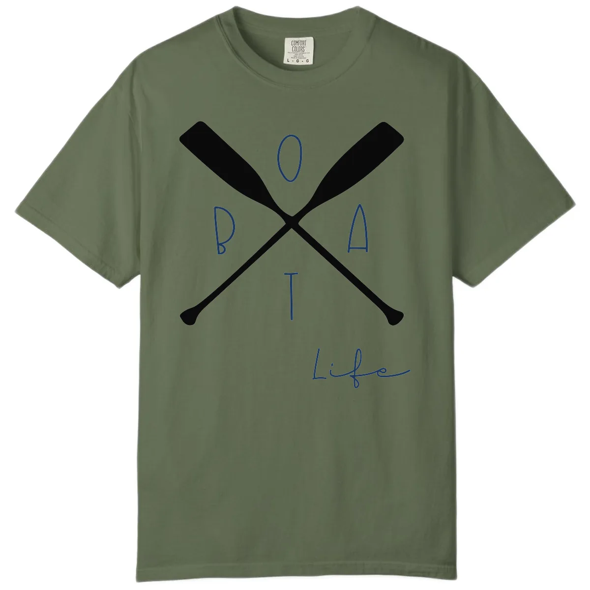 Oar Crossed Boat Life Design Comfort Color in Sage