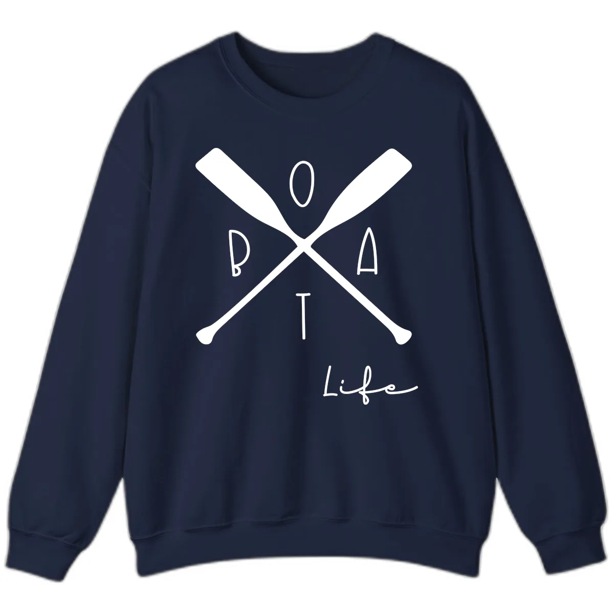 Oar Crossed Boat Life Design Sweatshirt in Navy