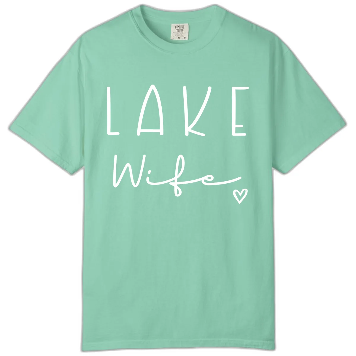 Lake Wife Typography Design Comfort Color in Island Reef