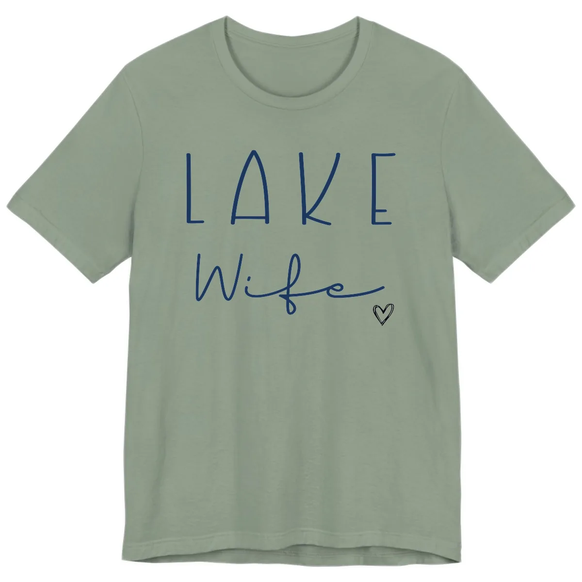 Lake Wife Typography Design Premium T-Shirt in Sage