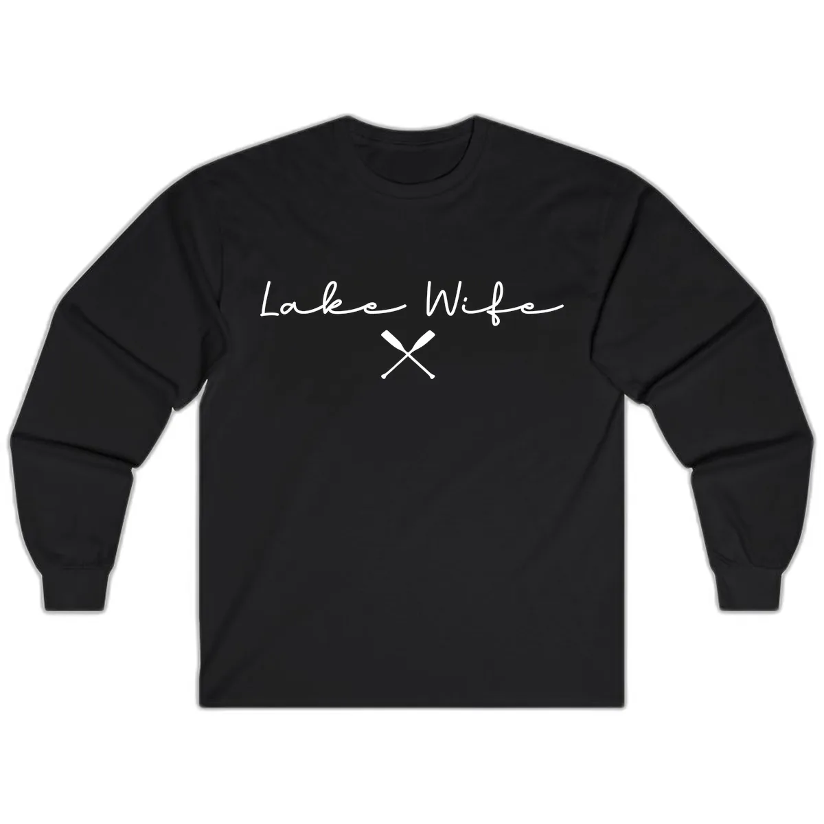 Lake Wife Nautical Design Long Sleeve in Black