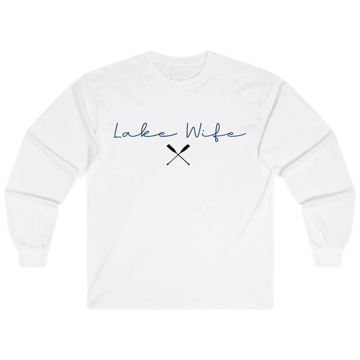 Lake Wife Nautical Design Long Sleeve in White