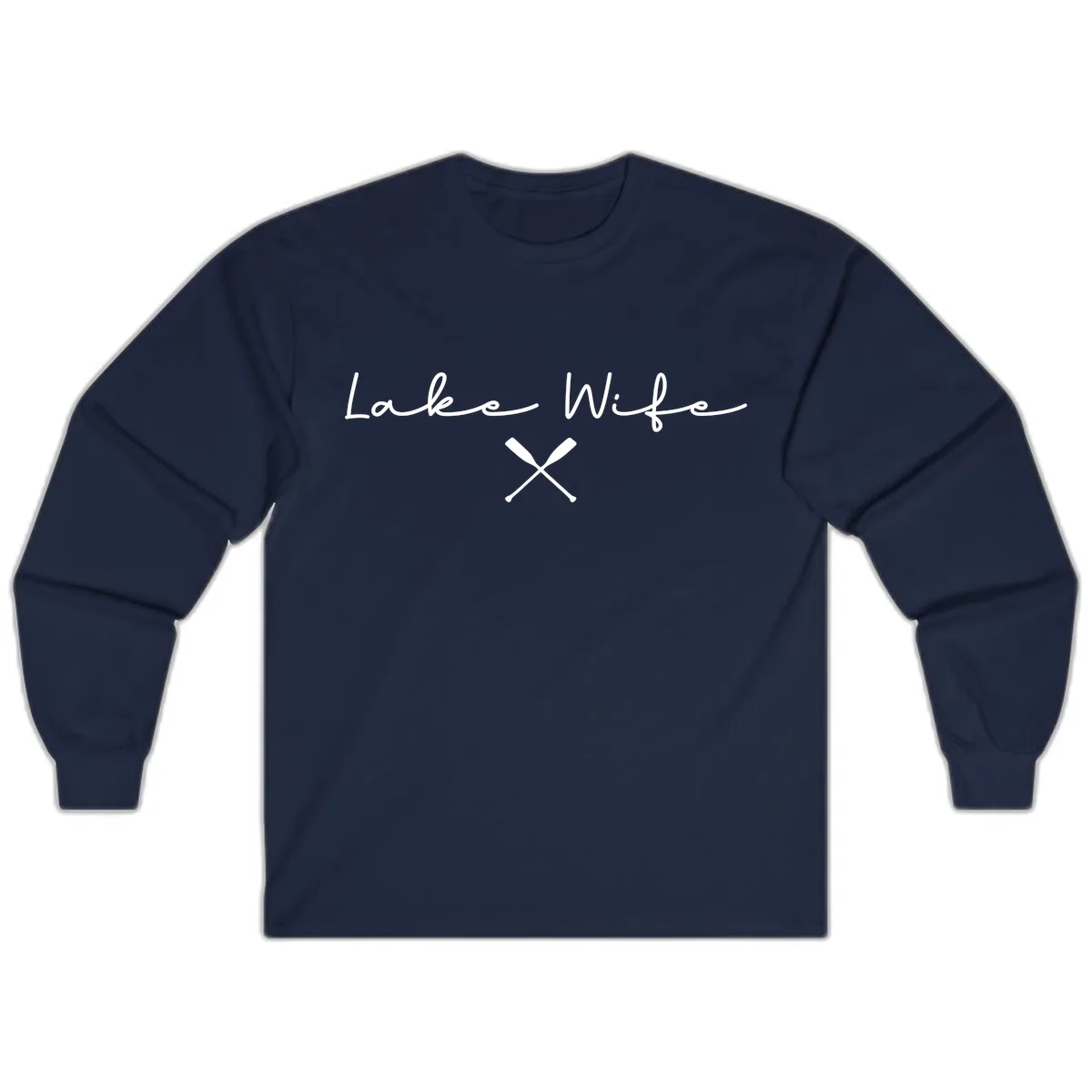 Lake Wife Nautical Design Long Sleeve in Navy