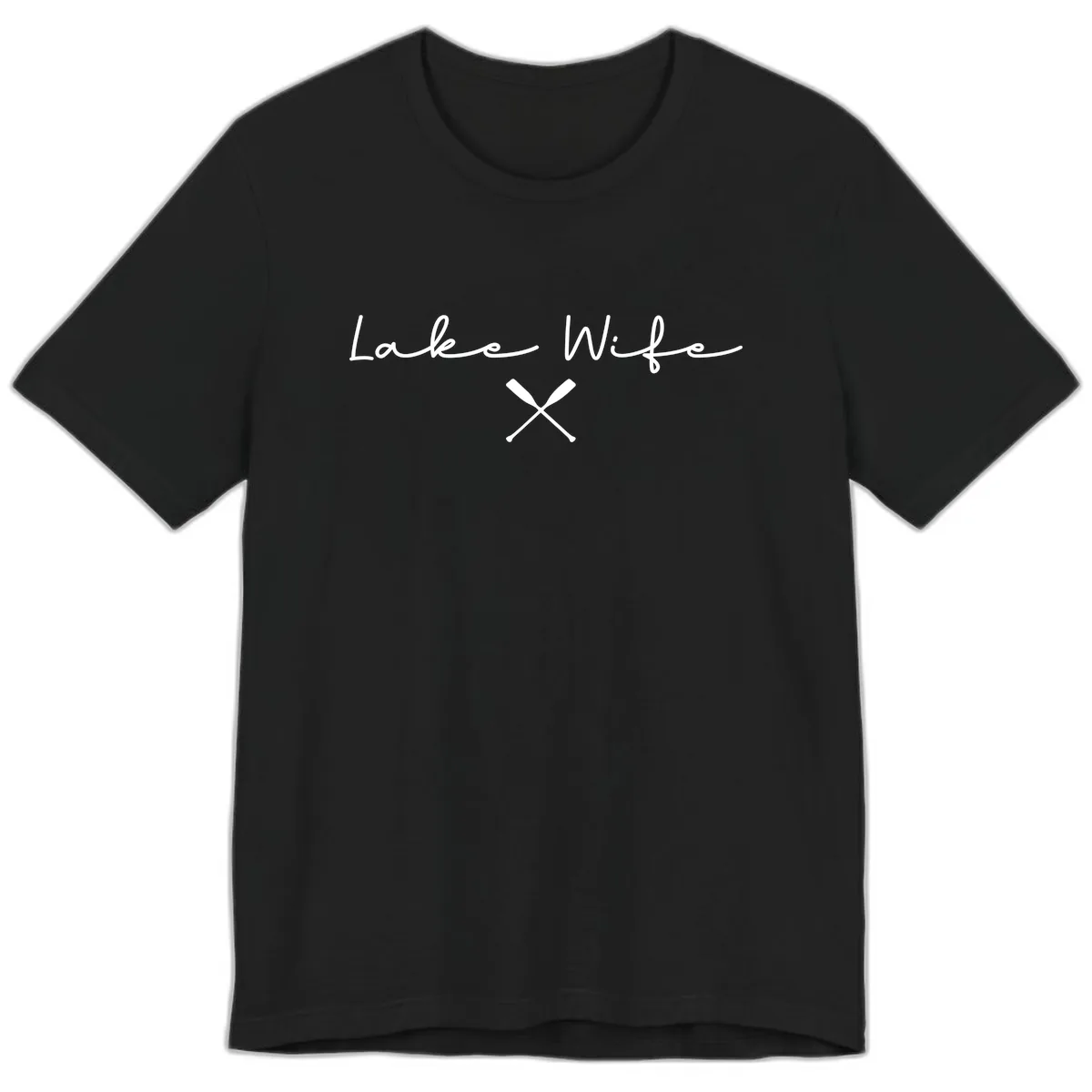Lake Wife Nautical Design Premium T-Shirt in Black