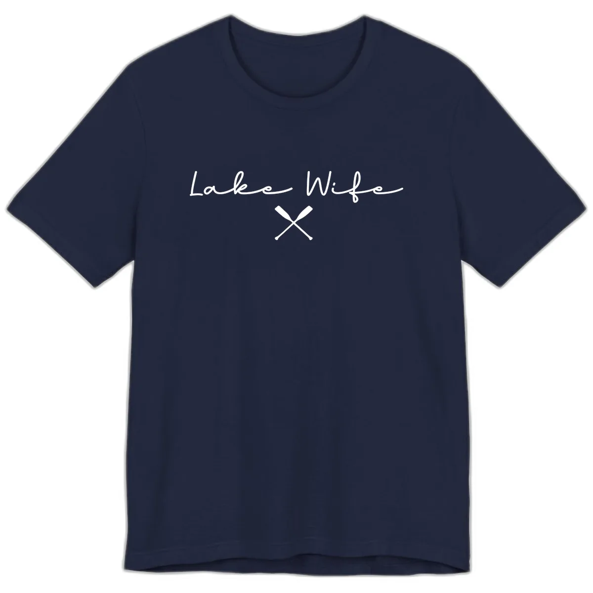 Lake Wife Nautical Design Premium T-Shirt in Navy