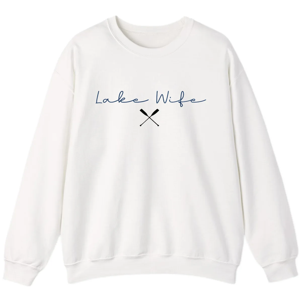 Lake Wife Nautical Design Sweatshirt in White