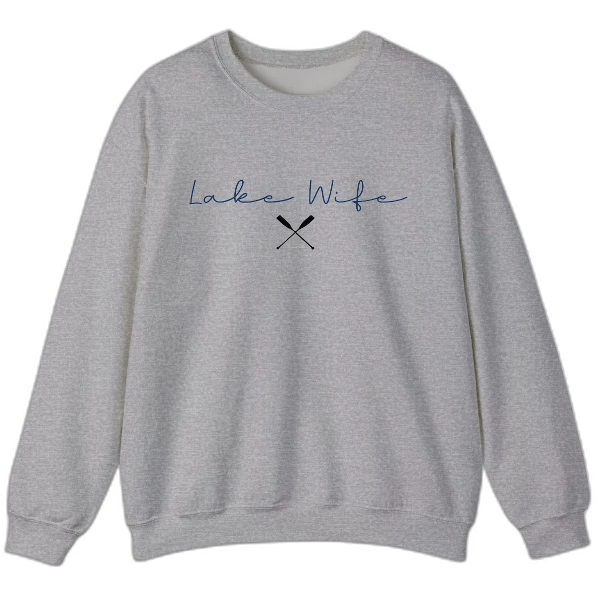 Lake Wife Nautical Design Sweatshirt in Sport Grey