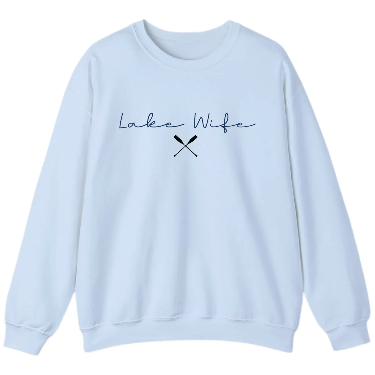 Lake Wife Nautical Design Sweatshirt in Light Blue