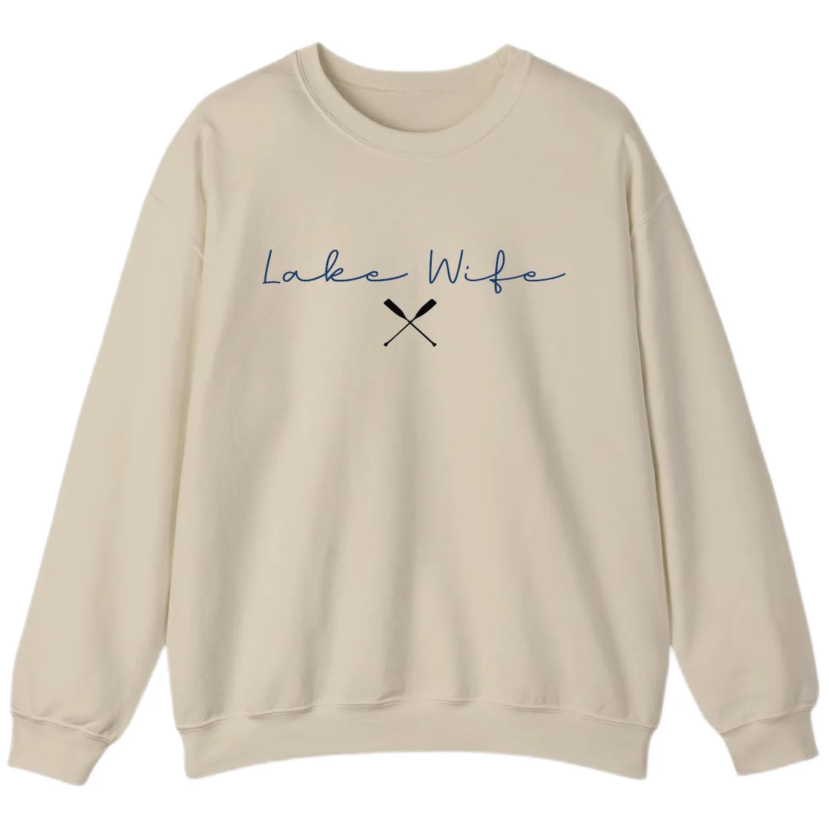 Lake Wife Nautical Design Sweatshirt in Sand