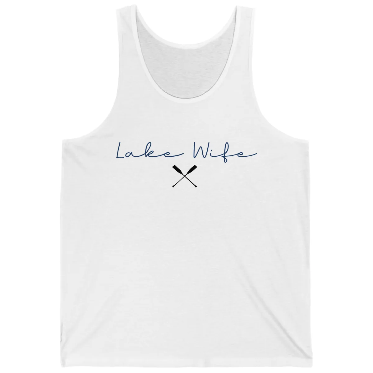 Lake Wife Nautical Design Tank in White