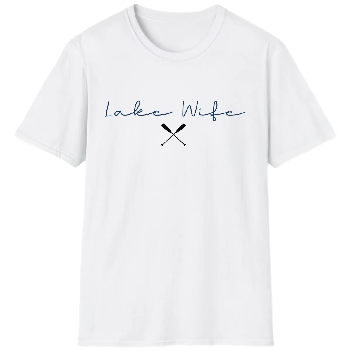 Lake Wife Nautical Design T-Shirt in White