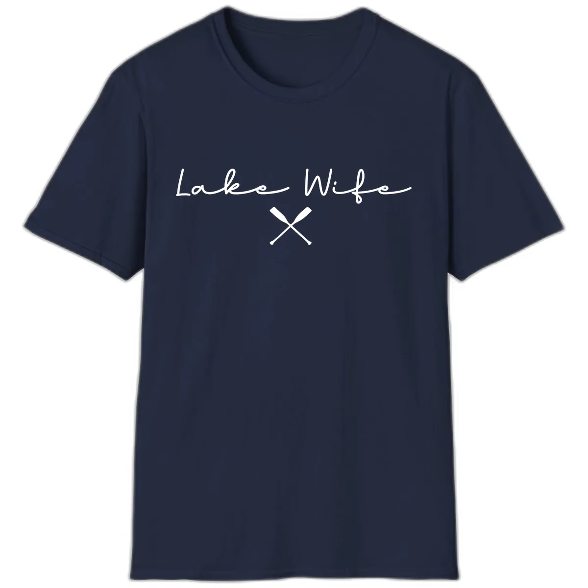 Lake Wife Nautical Design T-Shirt in Navy