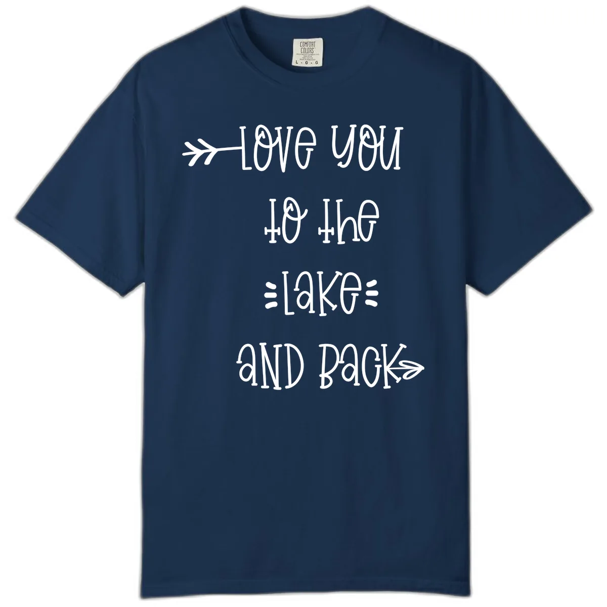 Love You To The Lake And Back Comfort Color in Navy